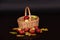 Basket with apples