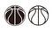 basket ball  Sports balls minimal flat line icon