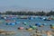 Basket boats in Nha Trang, Vietnam