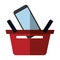 Basket buying online smartphone commerce color shadow