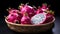 Basket of Dragon Fruit: Colorful and Healthy