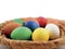 Basket with Easter gingerbreads stock images