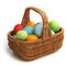 Basket with eater eggs