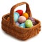 Basket with eater eggs