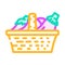 basket eggplant color icon vector illustration