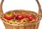 Basket of fresh Heirloom tomatoes