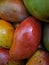 A basket of fresh mangoes