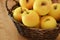 Basket of golden apples