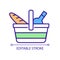 Basket of goods RGB color icon