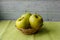 Basket of green apples