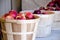 Basket of juicy red apples