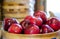 Basket of juicy red Michigan apples