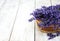 Basket with lavanda flowers