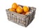 Basket of oranges with clipping mask