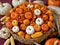 A Basket Of Pumpkins And Corn On A Table. Generative AI