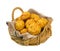 Basket of Savoury Muffins isolated over white