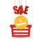 Basket shopping sale credit card graphic