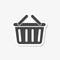 Basket sticker, Basket shopping commercial icon, simple icon
