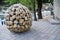 Basket with stones monument