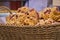 Basket of strawberry scones