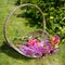 Basket with summer flowers