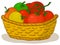 Basket with tomatoes