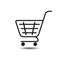 Basket vector icon with shadow fow web. Grocery shopping, special offer, vector line icon design.trolley icon