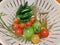 A basket of Vegetables grown in home garden