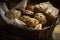 basket of warm, freshly baked gluten-free and vegan muffins