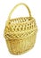 Basket in wattled from willow rods