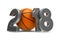 Basketball 2018 on white background. Isolated 3D illustration