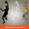 Basketball action Vector EPS 10