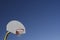 Basketball Backboard and Net on Bright Blue Sky