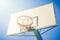 Basketball backboard outdoor in summer time healthy lifestyle outdoor in spring and summer time concept