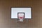 Basketball backboard on the school basketball court