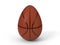 Basketball ball as easter egg. easter concept with sport theme. 3d illustration.