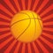 Basketball ball. as a sports and fitness symbol of a team leisure activity playing with a leather ball dribbling and passing in co