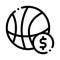Basketball Ball Betting And Gambling Icon Vector Illustration