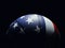 Basketball ball colored like united states flag. Wallpaper