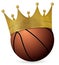 Basketball ball with crown