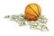 Basketball ball dollar