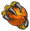 Basketball Ball Eagle Claw Cartoon Monster Hand