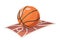 Basketball ball field sport cartoon isolated icon vector illustration