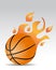 Basketball ball fire