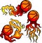 Basketball Ball Flaming Design Template