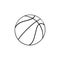 Basketball ball hand drawn outline doodle icon.