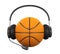 Basketball Ball with Headset Isolated