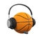 Basketball Ball with Headset Isolated