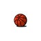 Basketball ball icon, sports gaming equipment object