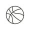Basketball ball icon vector. Line basket symbol.